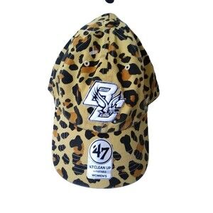 '47 Clean Up BOSTON COLLEGE Eagles Hat Women's Adjusts Gold Leopard Cheetah NWT